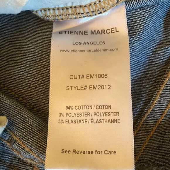 Etienne Marcel Denim Red Zipper Skinny Distressed Jean. Size 24. - Picture 10 of 10